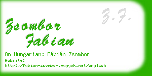 zsombor fabian business card