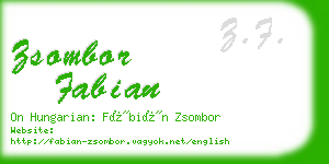 zsombor fabian business card